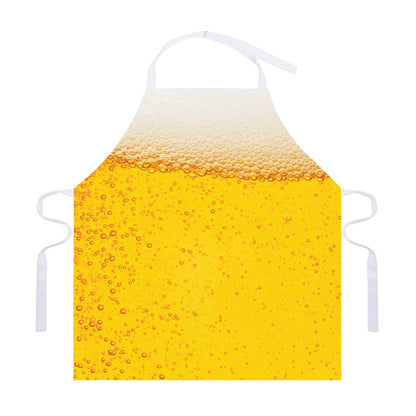 Beer With Foam Print Adjustable Apron