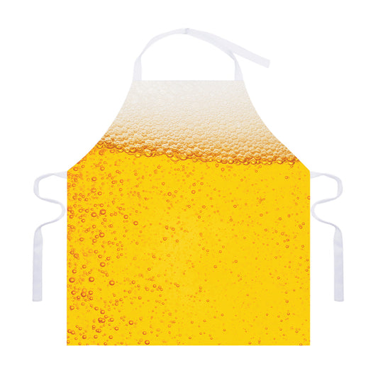 Beer With Foam Print Adjustable Apron