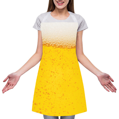 Beer With Foam Print Adjustable Apron