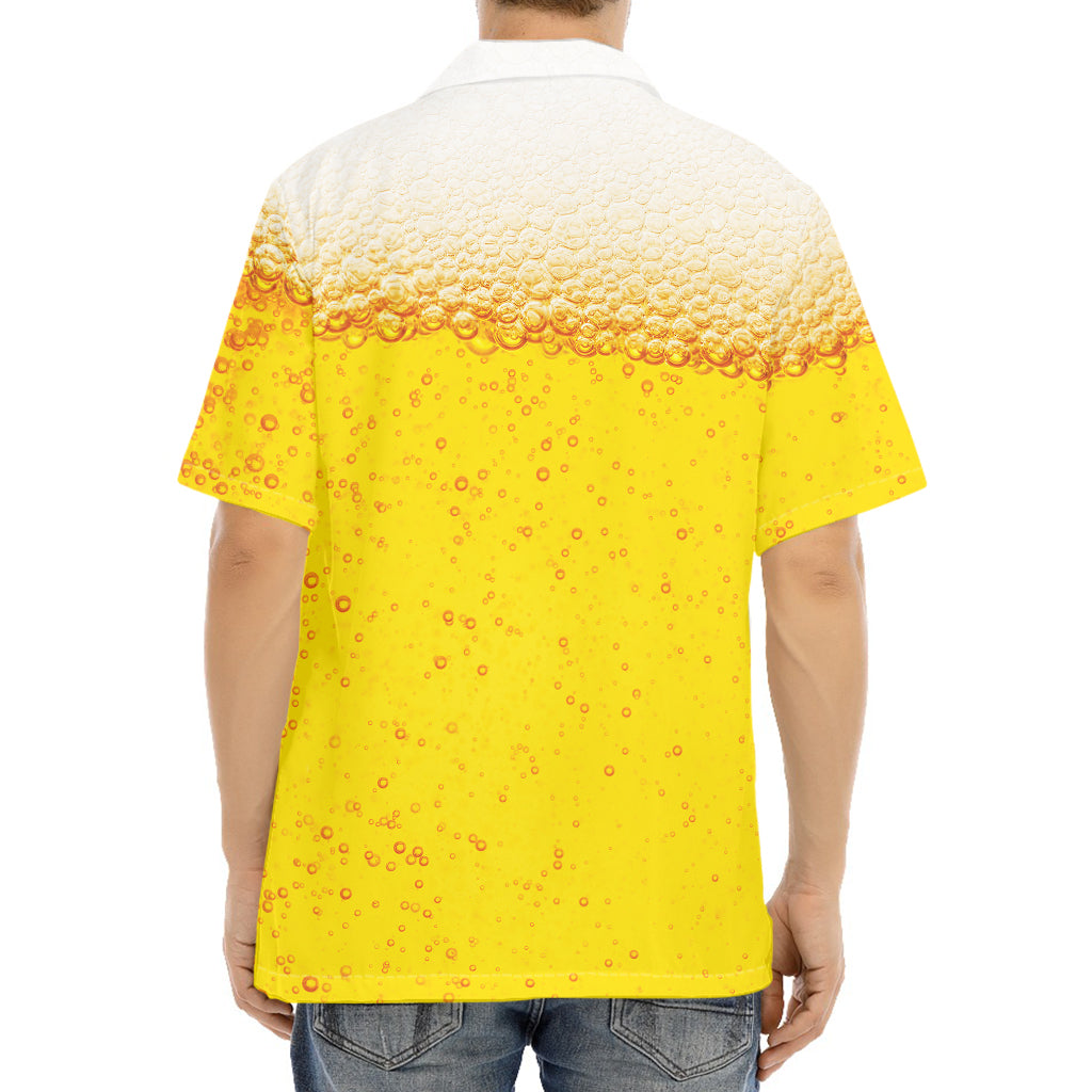 Beer With Foam Print Aloha Shirt