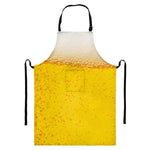Beer With Foam Print Bib Apron With Pocket