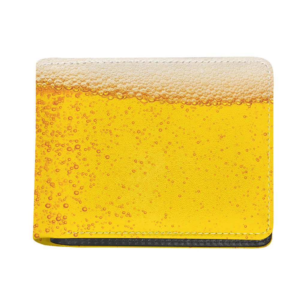Beer With Foam Print Bifold Wallet