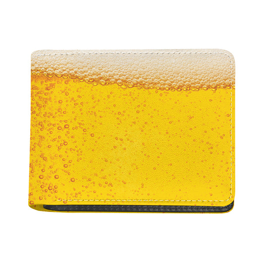 Beer With Foam Print Bifold Wallet