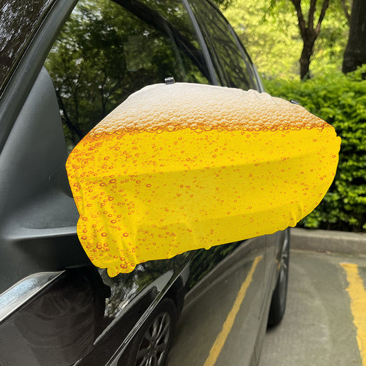 Beer With Foam Print Car Side Mirror Covers