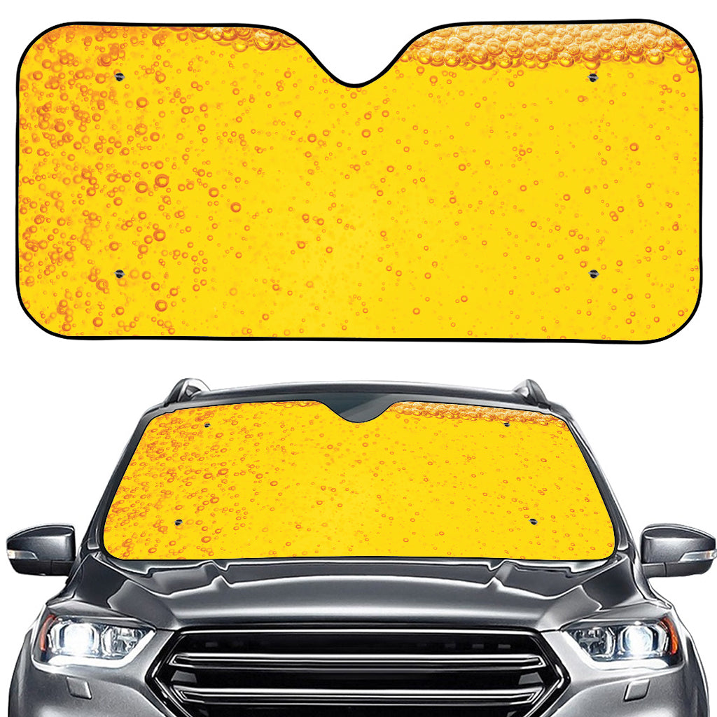 Beer With Foam Print Car Windshield Sun Shade