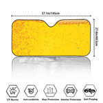 Beer With Foam Print Car Windshield Sun Shade