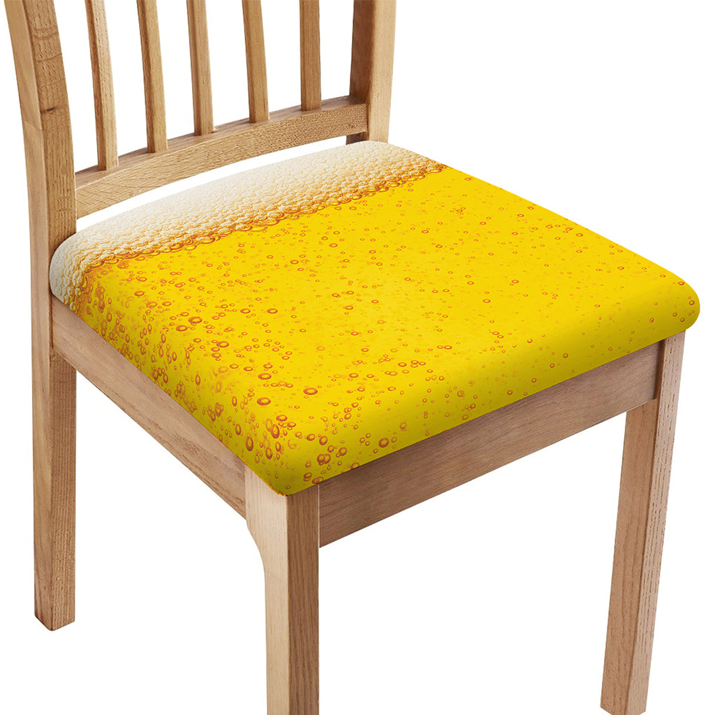 Beer With Foam Print Chair Cushion Cover