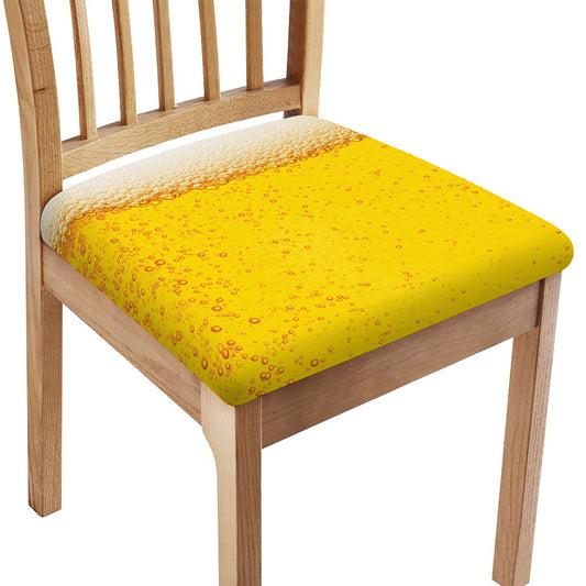 Beer With Foam Print Chair Cushion Cover