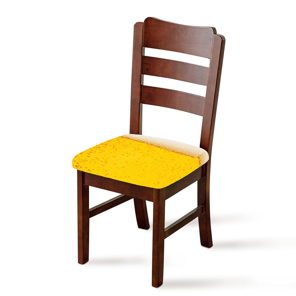 Beer With Foam Print Chair Cushion Cover