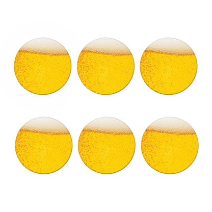 Beer With Foam Print Coaster Set