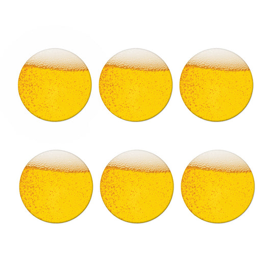 Beer With Foam Print Coaster Set