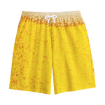 Beer With Foam Print Cotton Shorts
