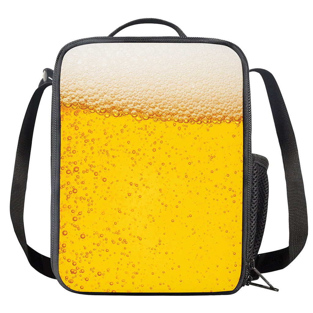 Beer With Foam Print Crossbody Lunch Bag