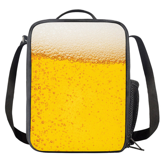 Beer With Foam Print Crossbody Lunch Bag
