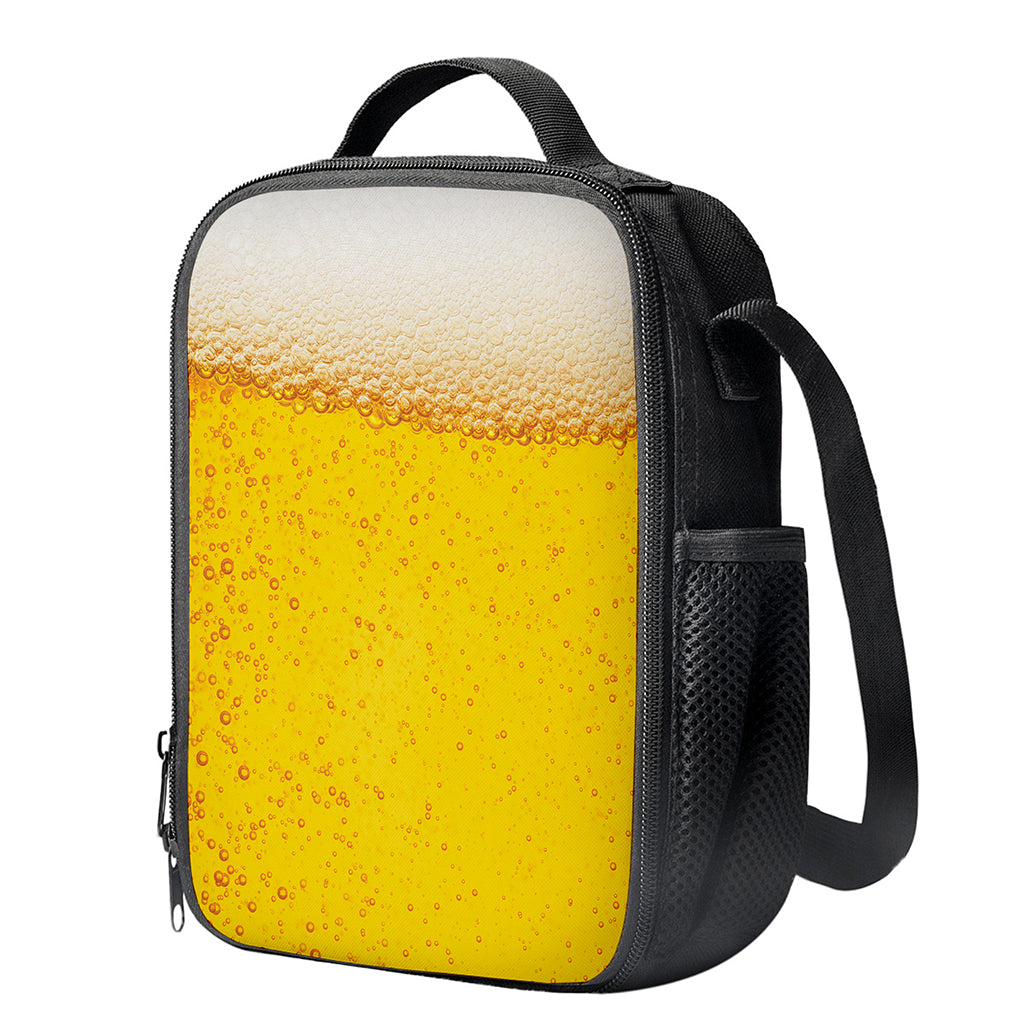 Beer With Foam Print Crossbody Lunch Bag