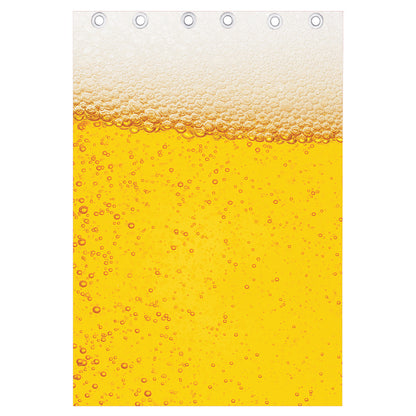 Beer With Foam Print Curtain