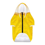 Beer With Foam Print Dog Zip Up Hoodie