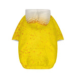 Beer With Foam Print Dog Zip Up Hoodie