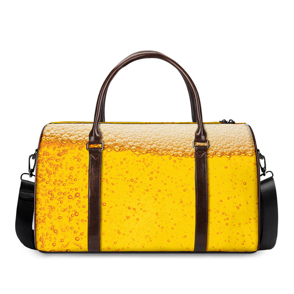 Beer With Foam Print Duffle Bag