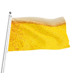 Beer With Foam Print Flag