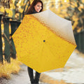 Beer With Foam Print Foldable Umbrella