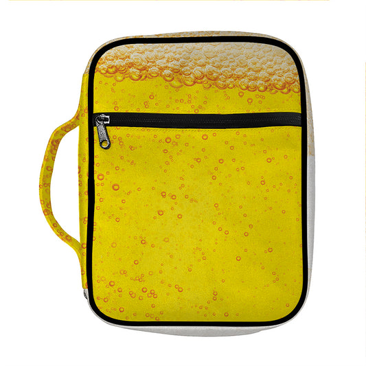 Beer With Foam Print Front Pocket Bible Bag