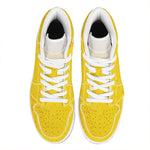 Beer With Foam Print High Top Leather Sneakers