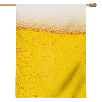 Beer With Foam Print House Flag