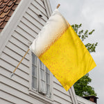 Beer With Foam Print House Flag