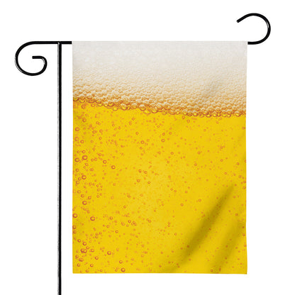 Beer With Foam Print House Flag