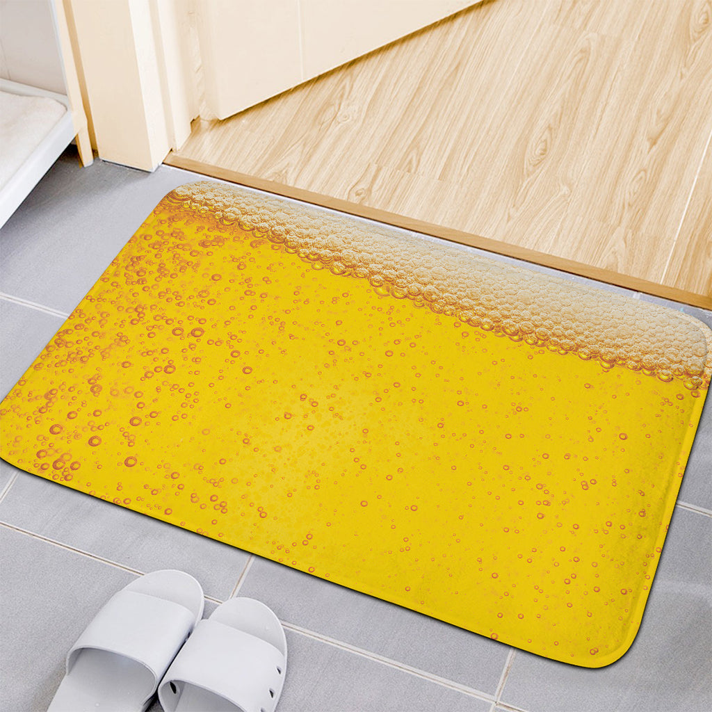 Beer With Foam Print Indoor Door Mat