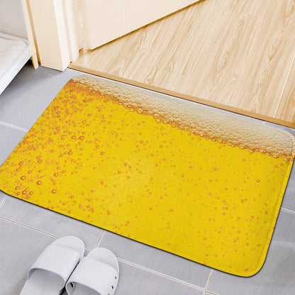 Beer With Foam Print Indoor Door Mat