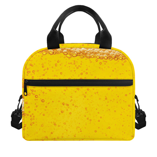 Beer With Foam Print Insulated Lunch Bag