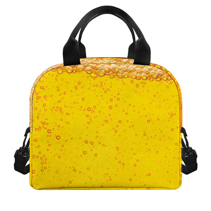 Beer With Foam Print Insulated Lunch Bag