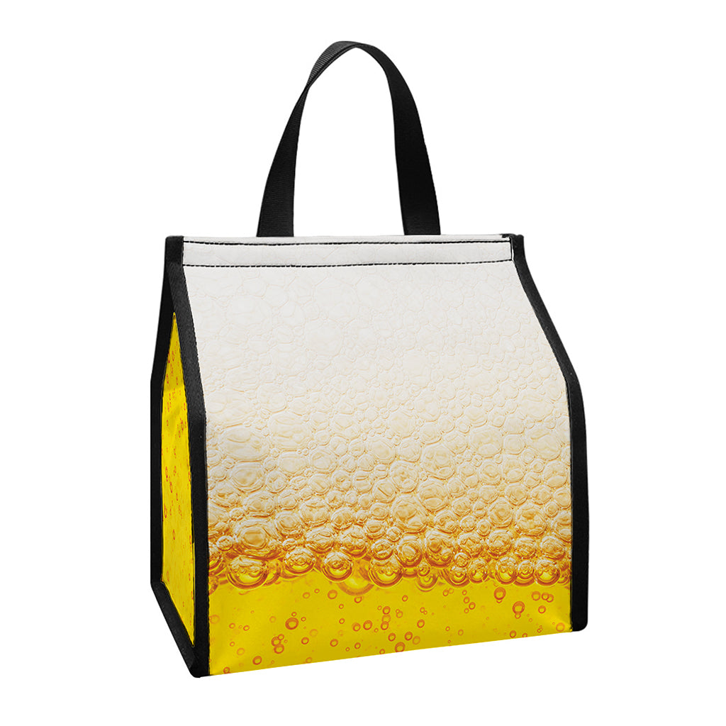 Beer With Foam Print Insulated Lunch Tote