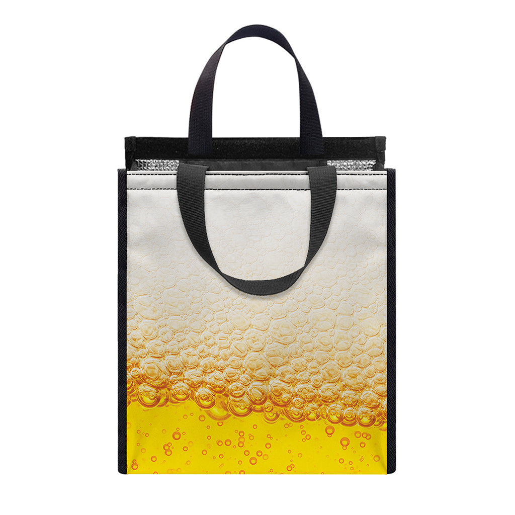 Beer With Foam Print Insulated Lunch Tote
