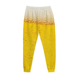 Beer With Foam Print Jogger Pants