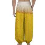 Beer With Foam Print Lantern Pants