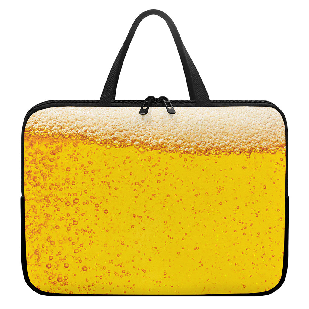 Beer With Foam Print Laptop Sleeve With Handle