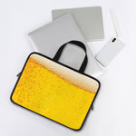 Beer With Foam Print Laptop Sleeve With Handle