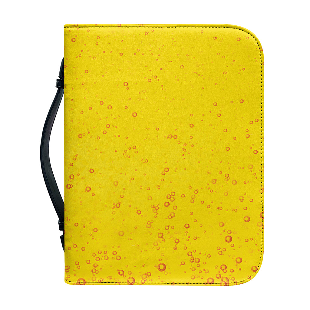 Beer With Foam Print Leather Bible Cover