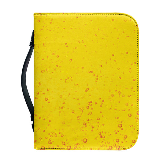 Beer With Foam Print Leather Bible Cover