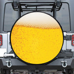 Beer With Foam Print Leather Spare Tire Cover