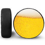 Beer With Foam Print Leather Spare Tire Cover