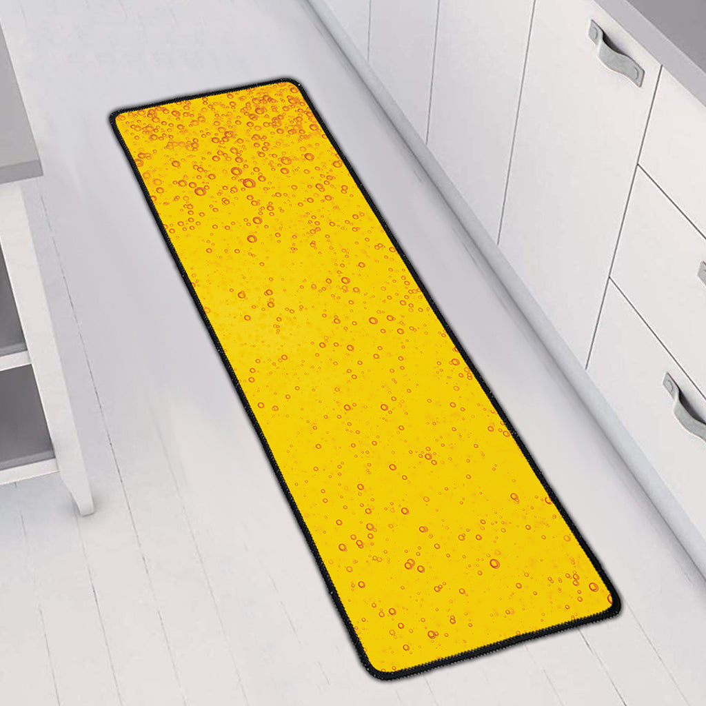 Beer With Foam Print Long Kitchen Mat