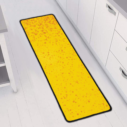 Beer With Foam Print Long Kitchen Mat