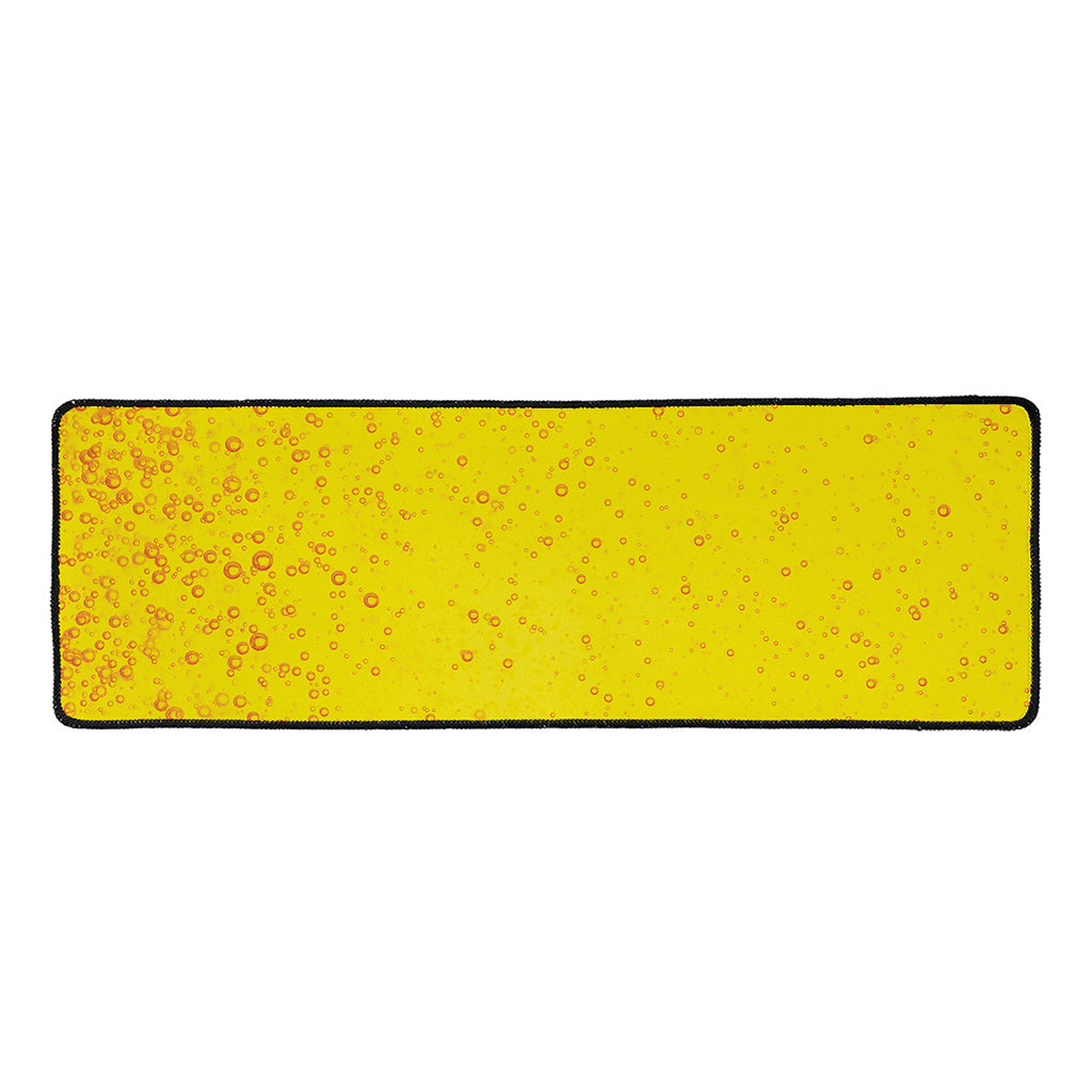 Beer With Foam Print Long Kitchen Mat