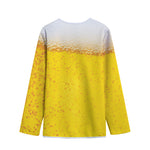 Beer With Foam Print Long Sleeve Short Coat