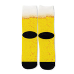 Beer With Foam Print Long Socks