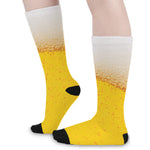 Beer With Foam Print Long Socks